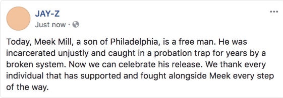 Мик Милл вышел на свободу