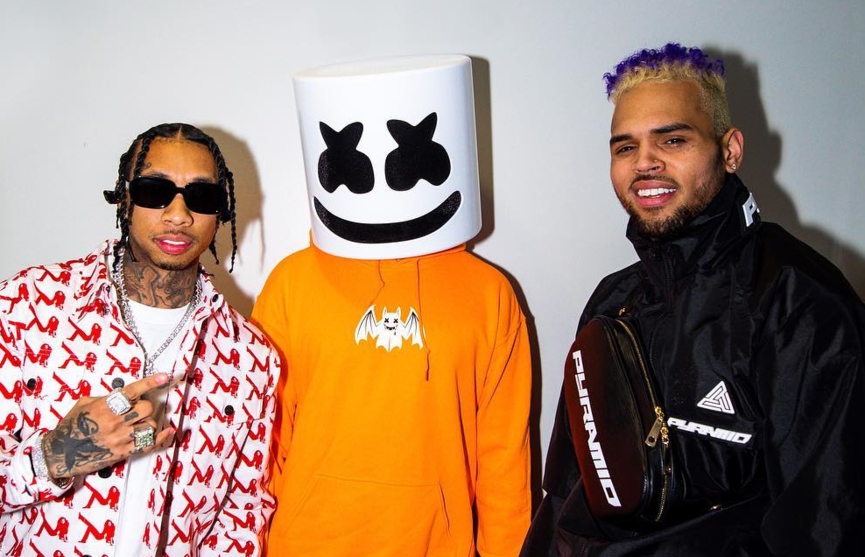 Tyga, Marshmello и Крис Браун​Фото: Instagram