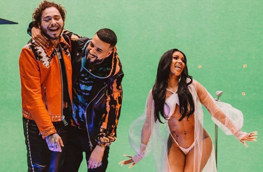 Post Malone, French Montana и Карди Би​Фото: Instagram