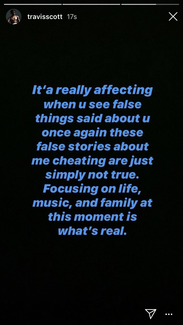 Трэвис Скотт сделал заявление в Instagram