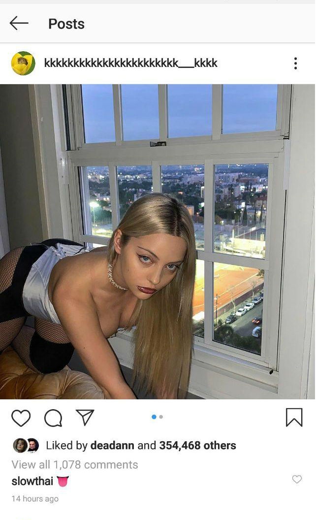 Комментарий Slowthai под снимком KaterinaФото: Instagram