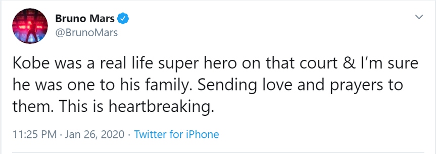 Дрейк, Тейлор Свифт, Канье Уэст, Feduk, Леван Горозия и другие звёзды попрощались с Коби Брайантом