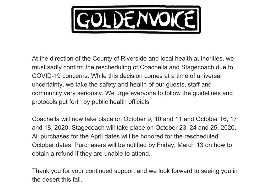 Официальное обращение организаторовФото: Instagram