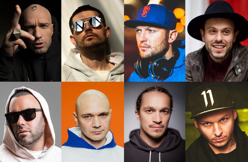 Лигалайз, Noize MC, Fuze, SunSay, Slimus, Влади, Хамиль, St1m​Фото: Яндекс.Музыка