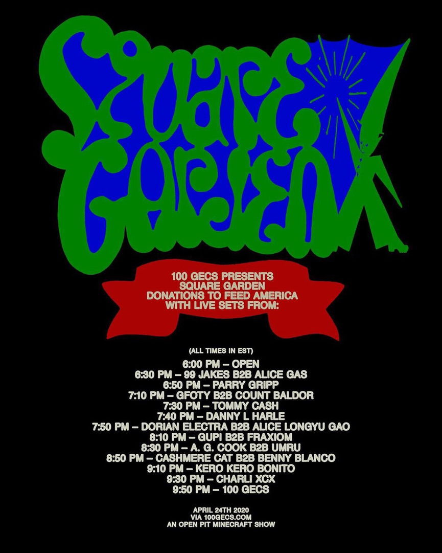 Постер и расписание Square Garden​Фото: Instagram