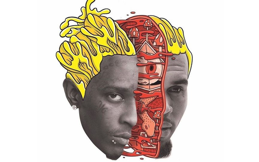 Young Thug, Крис БраунОбложка микстейпа «Slime & B»