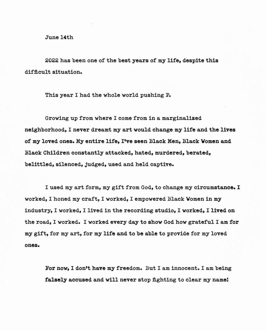 Gunna заявил, что сидит в тюрьме по чужой вине