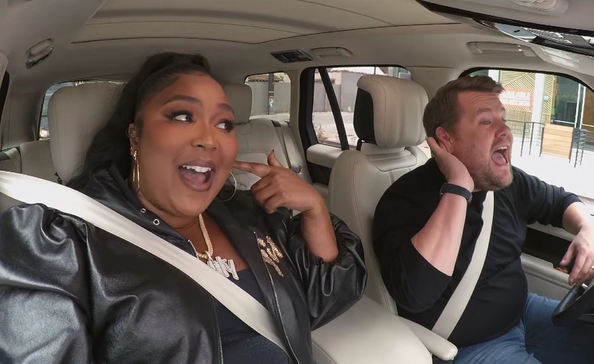 Lizzo и Джеймс Корден​Фото: кадр из видео