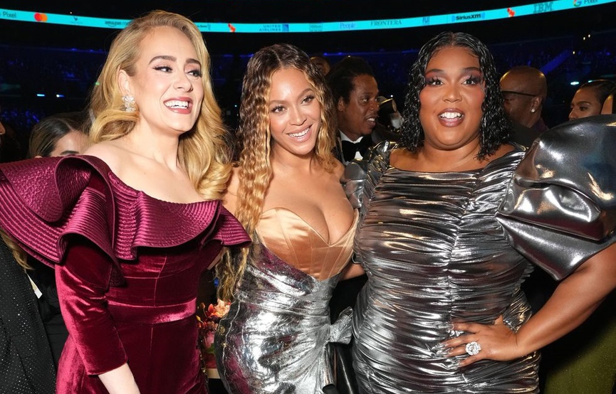 Обладательницы «Грэмми» этого года - Адель, Бейонсе и Лиззо​Фото: соцсети
